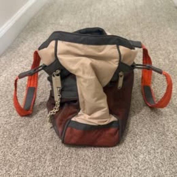 LeSportsac - Grey, Cream, & Orange Stella McCartney Collaboration Nylon Tote Bag - Picture 5 of 7